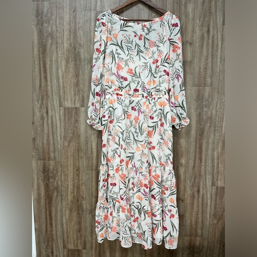 NWT Eliza J Floral Midi Dress - Picture 3 of 12